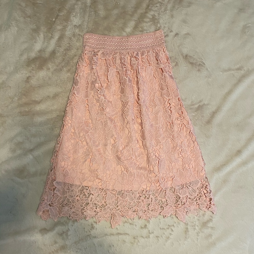 Pink Lace Skirt